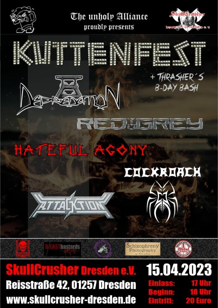 Kuttenfest 2023 - 2023-04-15 - DEPREDATION, HATEFUL AGONY, COCKROACH, RED TO GREY, ATTACKTION