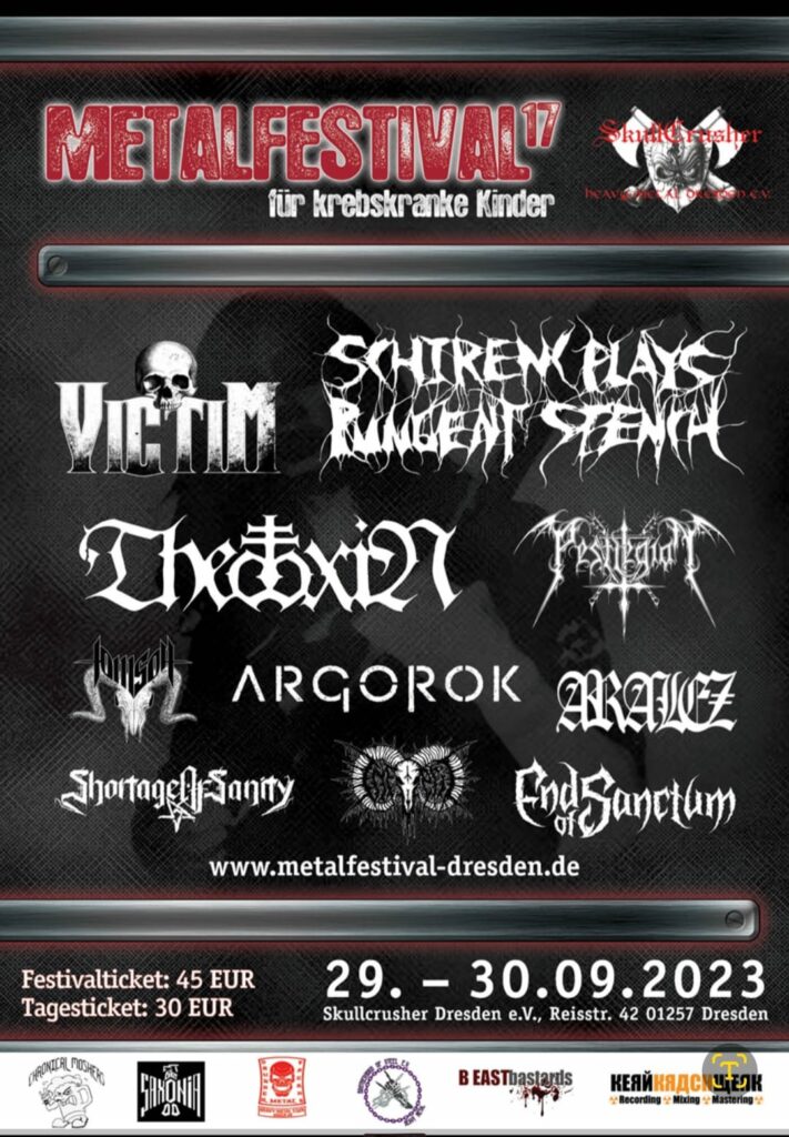 Metalfestival 2023 - Victim, Pestlegion, Aralez, TomSon, Schirenc plays Pungent Stench, Theotoxin, Argorok, Shortage of Sanity, Inferit, End of Sanctum